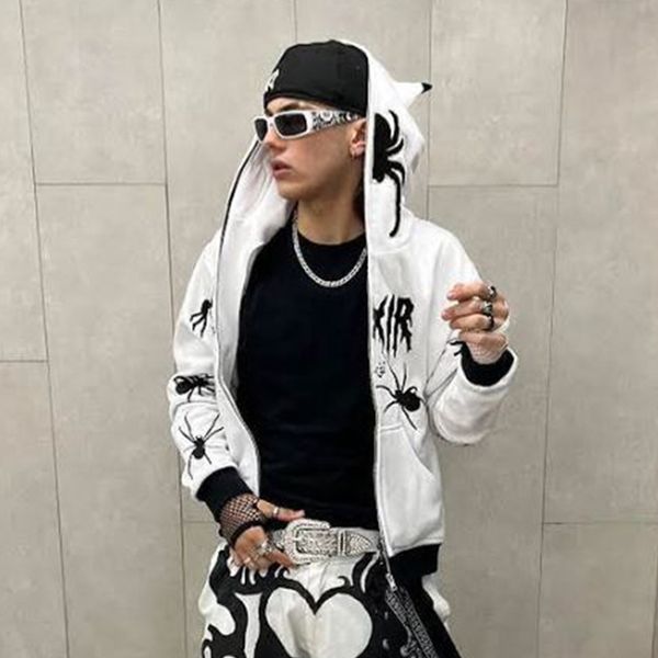 men's hoodies sweatshirts men's oversized zip hoodie spider print hoodie y2k hip hop street style fashion punk sports jacket pullo, Black
men's hoodies sweatshirts men's oversized zip hoodie spider print hoodie y2k hip hop street style fashion punk sports jacket pullo, Black