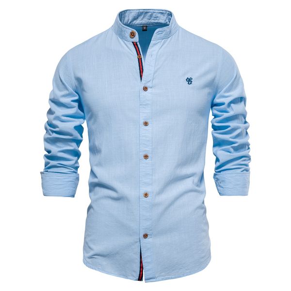 men's casual shirts aiopeson 100% cotton social shirt men solid color long sleeve brand shirt for men spring stand casual men's sh, White;black
men's casual shirts aiopeson 100% cotton social shirt men solid color long sleeve brand shirt for men spring stand casual men's sh, White;black
