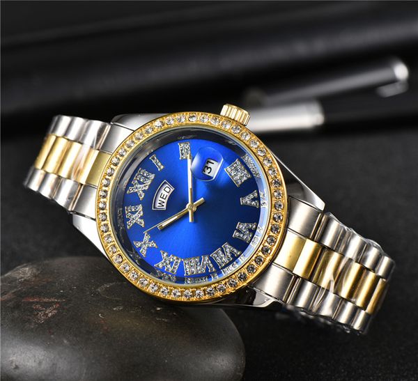 watches wristwatches full wrist male crystal style 40 mm date week luxury steel metal band quartz clock x294, Silver
watches wristwatches full wrist male crystal style 40 mm date week luxury steel metal band quartz clock x294, Silver