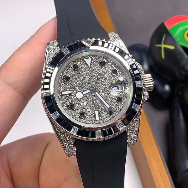 diamonds mens watch 40mm automatic mechanical movement watch fashion rubber warterproof business montre de luxe, Slivery;brown
diamonds mens watch 40mm automatic mechanical movement watch fashion rubber warterproof business montre de luxe, Slivery;brown
