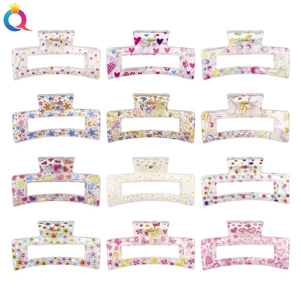 flower print transparent ribbon hair claw korean style women elegant hairpin clips large geometry headwear for girl hair accessories 1922, Slivery;white
flower print transparent ribbon hair claw korean style women elegant hairpin clips large geometry headwear for girl hair accessories 1922, Slivery;white