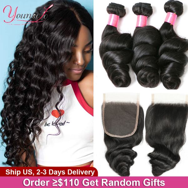 hair pieces younsolo human loose wave bundles with closure brazilian remy 3 swiss lace natural black 230314, Black;brown
hair pieces younsolo human loose wave bundles with closure brazilian remy 3 swiss lace natural black 230314, Black;brown