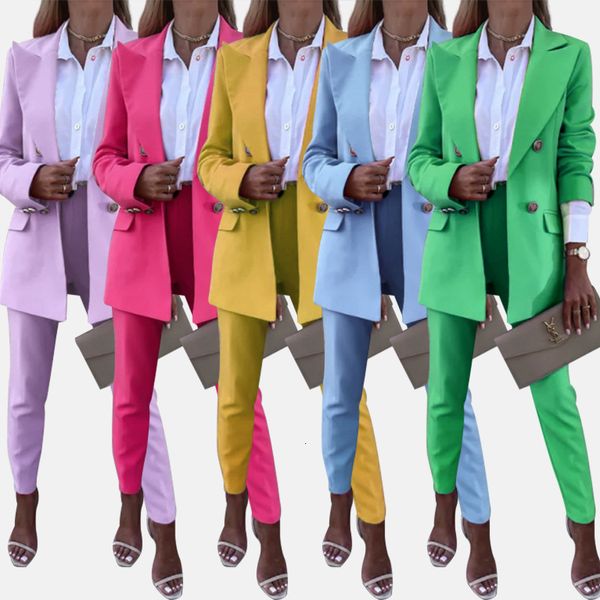 women's suits blazers echoine fall turn down collar long sleeve double-breasted blazer pants two piece set outfits elegant ol office la, White;black
women's suits blazers echoine fall turn down collar long sleeve double-breasted blazer pants two piece set outfits elegant ol office la, White;black