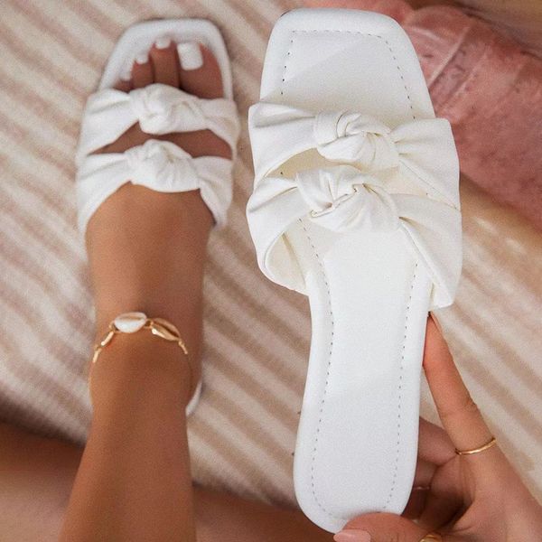 slippers women's summer bow square toe shoes twist strap ladies flat sandals outdoor beach casual comfy female slides 230314, Black
slippers women's summer bow square toe shoes twist strap ladies flat sandals outdoor beach casual comfy female slides 230314, Black