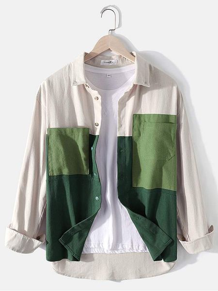 men's casual shirts charmkpr men's cotton colorblock patchwork loose blouse casual streetwear male chest pockets long sleeve shir, White;black
men's casual shirts charmkpr men's cotton colorblock patchwork loose blouse casual streetwear male chest pockets long sleeve shir, White;black