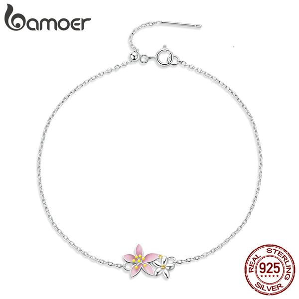 charm bracelets 925 sterling silver beautiful cherry blossom bracelet adjustable snake chain link for women fine jewlery gift 230313, Golden;silver
charm bracelets 925 sterling silver beautiful cherry blossom bracelet adjustable snake chain link for women fine jewlery gift 230313, Golden;silver