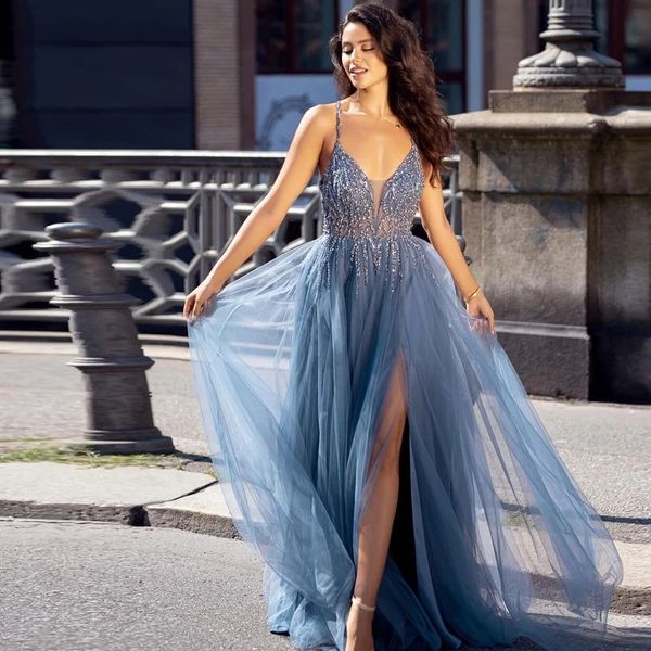 deep v neck spaghetti beads crystal prom dresses with applique backless cocktail party gowns a line long tulle maid of honor dress for bride, Black
deep v neck spaghetti beads crystal prom dresses with applique backless cocktail party gowns a line long tulle maid of honor dress for bride, Black