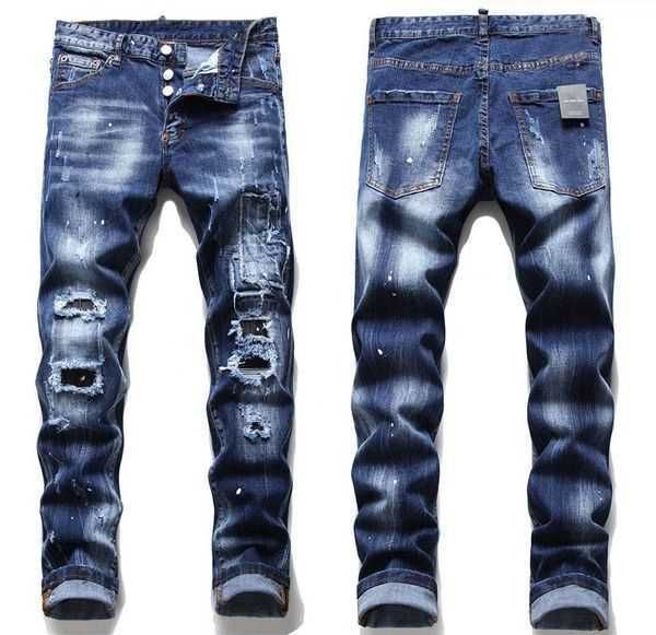 men's jeans mens dsq men badge rips stretch black jean fashion slim fit washed motocycle autumn denim hip hop trousers ajov, Blue
men's jeans mens dsq men badge rips stretch black jean fashion slim fit washed motocycle autumn denim hip hop trousers ajov, Blue