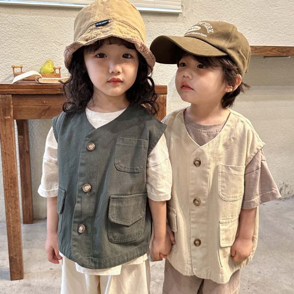 waistcoat korean style 2023 kids solid color casual waistcoats boys and girls loose sleeveless coats 1 8y 230313, Camo
waistcoat korean style 2023 kids solid color casual waistcoats boys and girls loose sleeveless coats 1 8y 230313, Camo