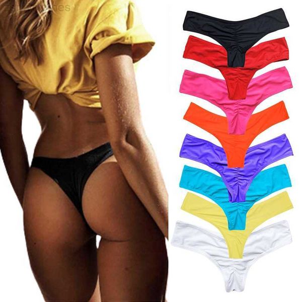 women's swimwear fashion ladies thong swim trunks multiple colors solid color pleated thong swimwear women swim trunks bikini swimwear, White;black
women's swimwear fashion ladies thong swim trunks multiple colors solid color pleated thong swimwear women swim trunks bikini swimwear, White;black