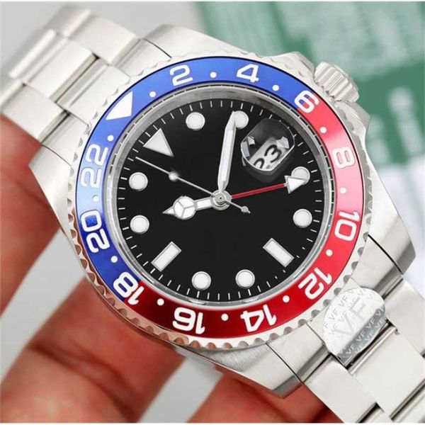 luxury watch designer men's watches 40mm gmt wristwatches automatic mechanical ceramic coke bezel stainless steel strap with folded buc, Slivery;black
luxury watch designer men's watches 40mm gmt wristwatches automatic mechanical ceramic coke bezel stainless steel strap with folded buc, Slivery;black