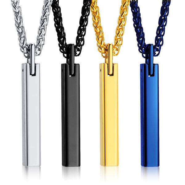 men's tungsten steel necklace plain long bar strip pendant chain smooth charm 3mm 24inch choose four color perfect gift for male friend, Silver
men's tungsten steel necklace plain long bar strip pendant chain smooth charm 3mm 24inch choose four color perfect gift for male friend, Silver