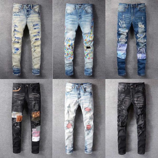 spring casual fashionable streetwear slim fit jeans men mid waist zipper hole pants trendy dance club skinny toursers, Blue
spring casual fashionable streetwear slim fit jeans men mid waist zipper hole pants trendy dance club skinny toursers, Blue
