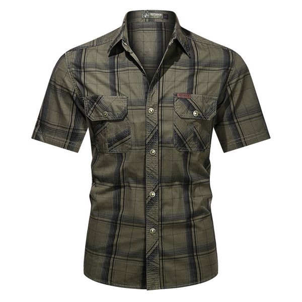 men's casual shirts summer plaid shirt men cotton casual short seee shirt front patch chest pocket men clothing military shirts 230314, White;black
men's casual shirts summer plaid shirt men cotton casual short seee shirt front patch chest pocket men clothing military shirts 230314, White;black