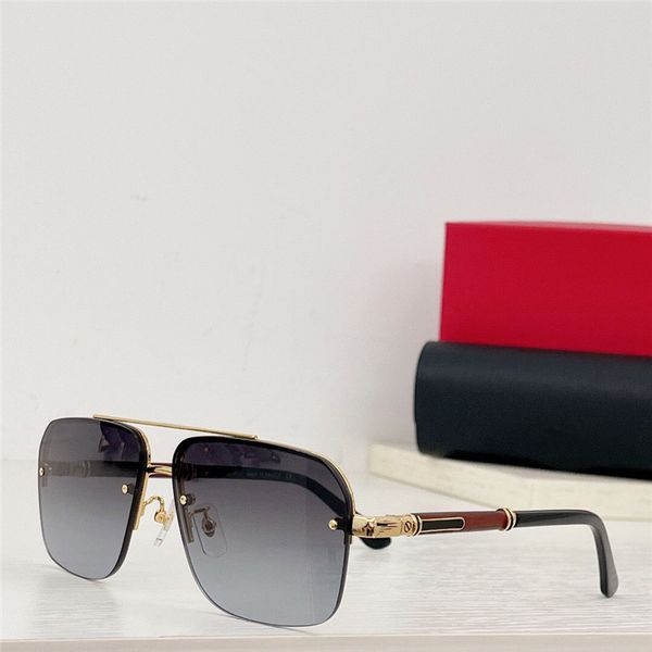 new fashion design square sunglasses 0358s metal rimless frame classic simple and popular style versatile outdoor uv400 protection eyewear, White;black
new fashion design square sunglasses 0358s metal rimless frame classic simple and popular style versatile outdoor uv400 protection eyewear, White;black