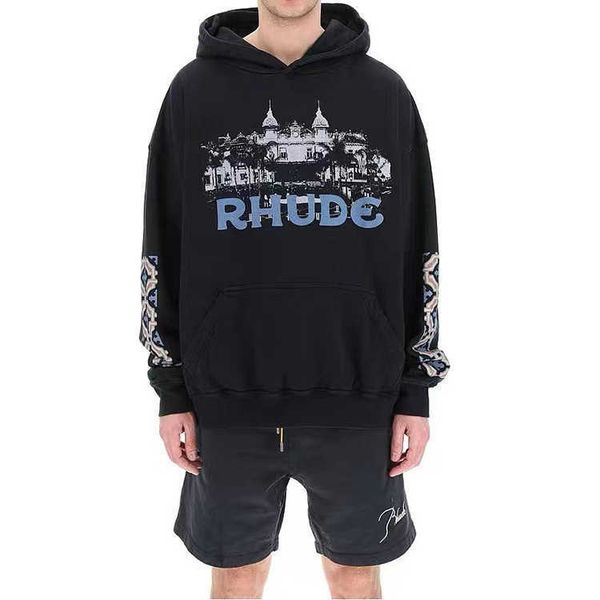 6qbh men's and women's high street hoodies sweatshirt fashion brand rhude letter hooded hoodie printing castle loose couple's, Black
6qbh men's and women's high street hoodies sweatshirt fashion brand rhude letter hooded hoodie printing castle loose couple's, Black