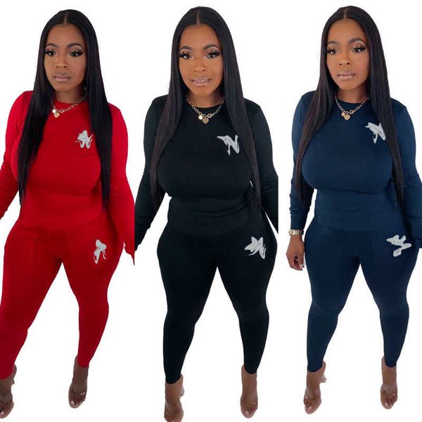 q6055 autumn solid colour women clothing fashion small print long sleeve trousers two piece suit, White
q6055 autumn solid colour women clothing fashion small print long sleeve trousers two piece suit, White