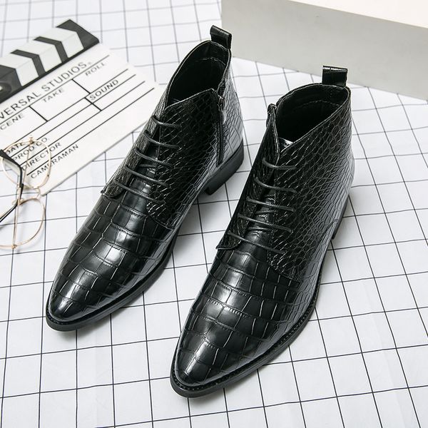 italian pointed toe leather shoes men boots fashion formal oxfords boots shoes dress chelsea boots casual dress man ankle boots, Black
italian pointed toe leather shoes men boots fashion formal oxfords boots shoes dress chelsea boots casual dress man ankle boots, Black