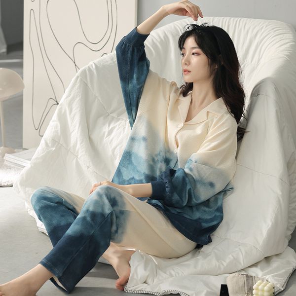women's sleepwear autumn style pajamas women's home wear round neck loose casual style 100% cotton two-piece suit lapel cotton sui, Black;red
women's sleepwear autumn style pajamas women's home wear round neck loose casual style 100% cotton two-piece suit lapel cotton sui, Black;red
