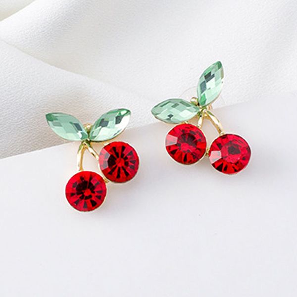 new stud earrings for women red crystal zircon cherry temperament christmas birthday stud earrings jewelry gift wholesale, Golden;silver
new stud earrings for women red crystal zircon cherry temperament christmas birthday stud earrings jewelry gift wholesale, Golden;silver