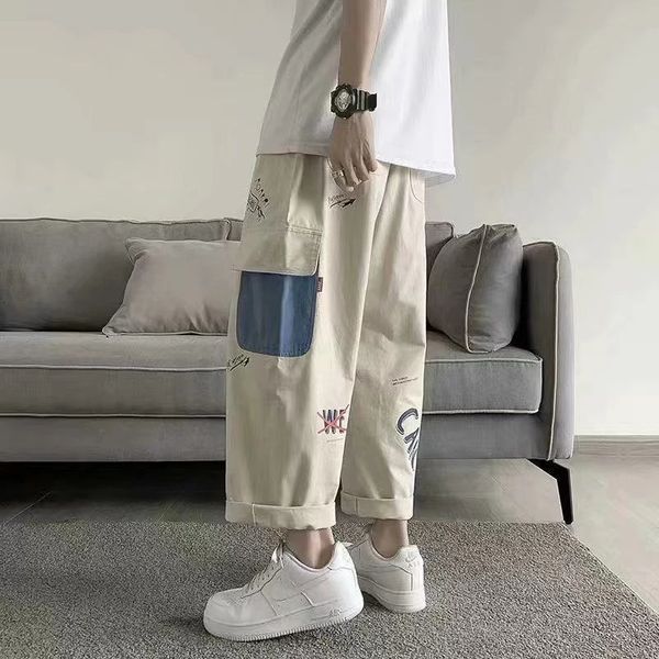 men's pants houzhou khaki cargo pants with print baggy loose casual trousers male summer cotton korean streetweer harajuku cartoons gra, Black
men's pants houzhou khaki cargo pants with print baggy loose casual trousers male summer cotton korean streetweer harajuku cartoons gra, Black