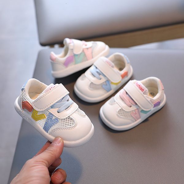 first walkers spring and summer men's and women's baby toddler shoes soft bottom breathable sneakers mesh surface small white shoe