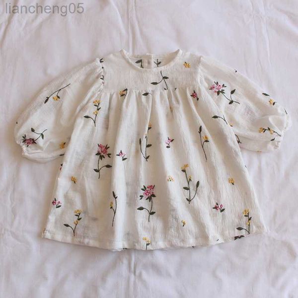 girl's dresses toddlers kids princess dresses embroidery floral puff sleeve baby girls loose cotton dress 2022 spring children clothes, Red;yellow
girl's dresses toddlers kids princess dresses embroidery floral puff sleeve baby girls loose cotton dress 2022 spring children clothes, Red;yellow