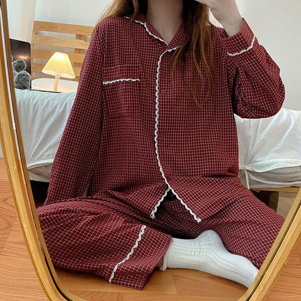 women's sleepwear yasuk spring autumn fashion women's casual lovely plaid sleepwear nightgow retro pajamas set with pants trouser, Black;red
women's sleepwear yasuk spring autumn fashion women's casual lovely plaid sleepwear nightgow retro pajamas set with pants trouser, Black;red
