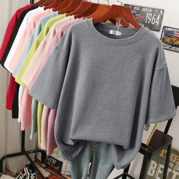 women's t-shirt plus size t shirt 100% cotton l-6xl tshirt short sleeve women summer solid t shirt o neck oversized t shirts 230314, White
women's t-shirt plus size t shirt 100% cotton l-6xl tshirt short sleeve women summer solid t shirt o neck oversized t shirts 230314, White
