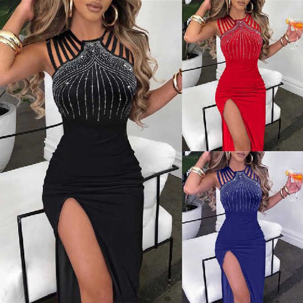 2023 women's temperament diamond split buttock wrap dress nightclub dinner dress, Black;gray
2023 women's temperament diamond split buttock wrap dress nightclub dinner dress, Black;gray