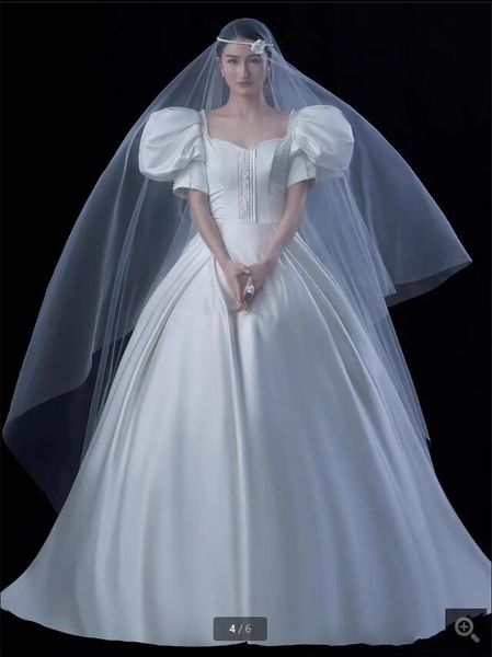 2023 new arrival white satin cap sleeve ball gown wedding dress princess puffy floor length with pearls floor length vintage bridal gowns mu
2023 new arrival white satin cap sleeve ball gown wedding dress princess puffy floor length with pearls floor length vintage bridal gowns mu
