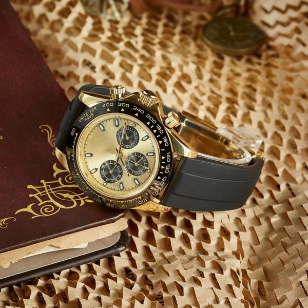 2023 classic mens watches brand men watch chronograph rubber strap satch 40mm dial wristwatches all sub-dials working for men's christm, Slivery;brown
2023 classic mens watches brand men watch chronograph rubber strap satch 40mm dial wristwatches all sub-dials working for men's christm, Slivery;brown