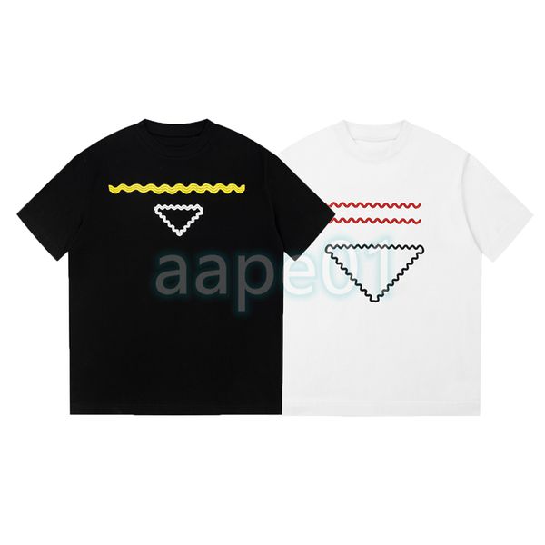 design luxury mens t shirt simple line triangle embroidery short sleeve summer breathable t-shirt casual couple black white, White;black
design luxury mens t shirt simple line triangle embroidery short sleeve summer breathable t-shirt casual couple black white, White;black