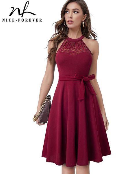 party dresses nice-forever summer women elegant lace patchwork with sash dresses cocktail wedding party vintage flare dress a283 230314, White;black
party dresses nice-forever summer women elegant lace patchwork with sash dresses cocktail wedding party vintage flare dress a283 230314, White;black