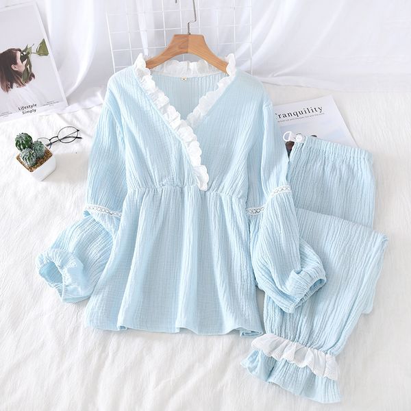 women's sleepwear summer women's woven cotton home wear lace stitching sleepwear long sleeve trousers pajamas suit nightwear set p, Black;red
women's sleepwear summer women's woven cotton home wear lace stitching sleepwear long sleeve trousers pajamas suit nightwear set p, Black;red