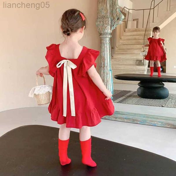 girl's dresses summer toddler girls petal sleeve loose dress casual ruffled dresses solid back bowknot a line dresses children outfit 2, Red;yellow
girl's dresses summer toddler girls petal sleeve loose dress casual ruffled dresses solid back bowknot a line dresses children outfit 2, Red;yellow