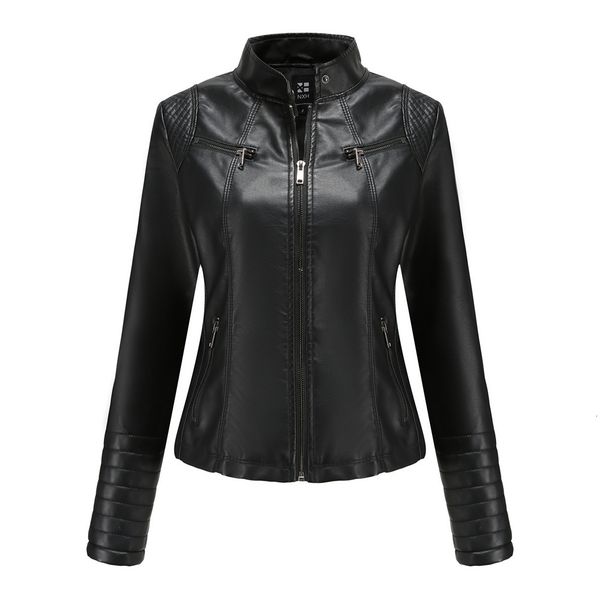 women's jacket vintage biker stand collar long sleeve short coat spring autumn thin leather streetwear outdoor clothes 230313, Black;brown
women's jacket vintage biker stand collar long sleeve short coat spring autumn thin leather streetwear outdoor clothes 230313, Black;brown