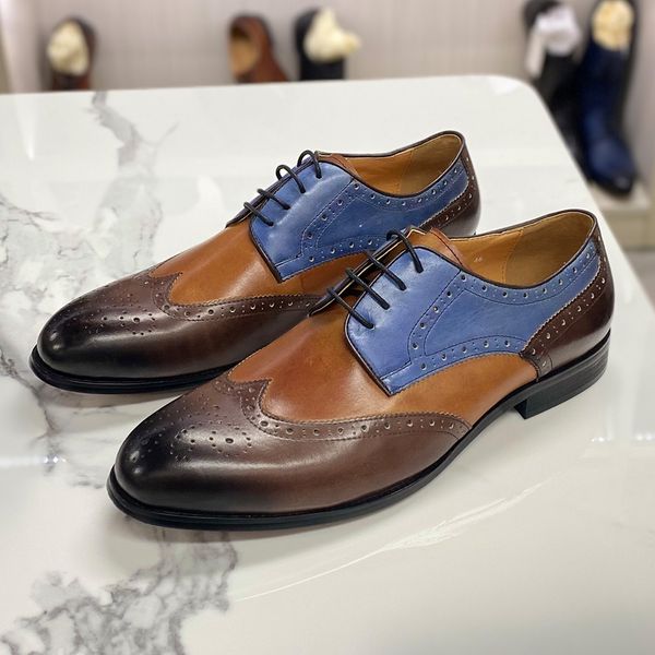large size 6 to 13 mens derby shoes cow genuine leather brogues wing tip lace up mixed colors wedding party formal shoes for men, Black;white
large size 6 to 13 mens derby shoes cow genuine leather brogues wing tip lace up mixed colors wedding party formal shoes for men, Black;white