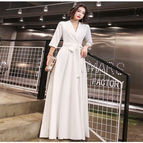 party dresses spring summer floor length dress women v-neck high waist slim big swing lace-up banquet party 230314, White;black
party dresses spring summer floor length dress women v-neck high waist slim big swing lace-up banquet party 230314, White;black