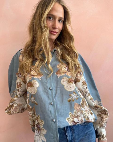 australian designer women's blouses & shirts floral pattern long sleeved linen shirt, White
australian designer women's blouses & shirts floral pattern long sleeved linen shirt, White