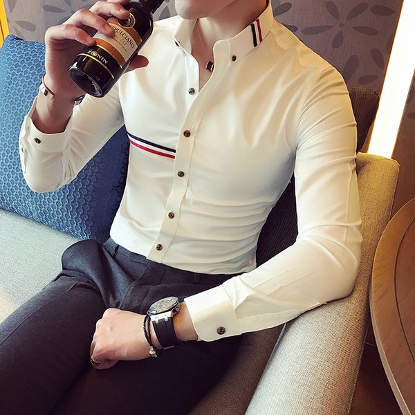 men's casual shirts brand clothing male spring long sleeve shirts/men's slim fit lapel leisure shirts/fashion plus size s-3xl 230, White;black
men's casual shirts brand clothing male spring long sleeve shirts/men's slim fit lapel leisure shirts/fashion plus size s-3xl 230, White;black