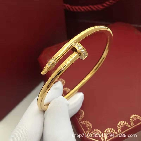designer c home nail bracelet simple personality stainless steel open couple titanium jewelry female, Black
designer c home nail bracelet simple personality stainless steel open couple titanium jewelry female, Black