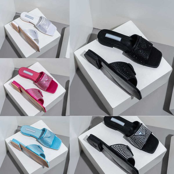 satin crystal-embellished diamond slippers slide summer platform sandal shoes slip-on triangle flats sandal women luxury designer slides sli, Black
satin crystal-embellished diamond slippers slide summer platform sandal shoes slip-on triangle flats sandal women luxury designer slides sli, Black