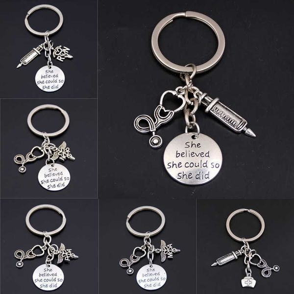 keychains hospital charms keychain medical syringe key ring ambulance nurse c steoscope key chain doctor nurse gift diy jewelry l230314, Silver
keychains hospital charms keychain medical syringe key ring ambulance nurse c steoscope key chain doctor nurse gift diy jewelry l230314, Silver