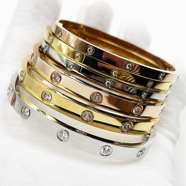 charm bracelets vip luxury brand plated zircon couple love jewelry men steel women high gifts 230313, Golden;silver
charm bracelets vip luxury brand plated zircon couple love jewelry men steel women high gifts 230313, Golden;silver