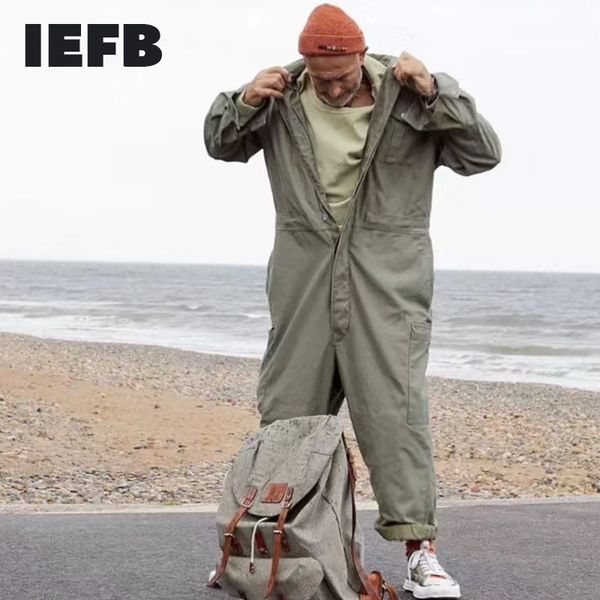 men's pants iefb men's wear multi-pockets workwear jumpsuit black green single breasted loose long sleeve turn down collar trouser
men's pants iefb men's wear multi-pockets workwear jumpsuit black green single breasted loose long sleeve turn down collar trouser