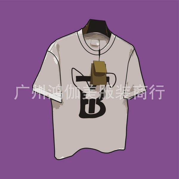 correct version of urbry luxury designer high-version b 's new rabbit pattern printed cotton loose t-shirt for men and women, White;black
correct version of urbry luxury designer high-version b 's new rabbit pattern printed cotton loose t-shirt for men and women, White;black