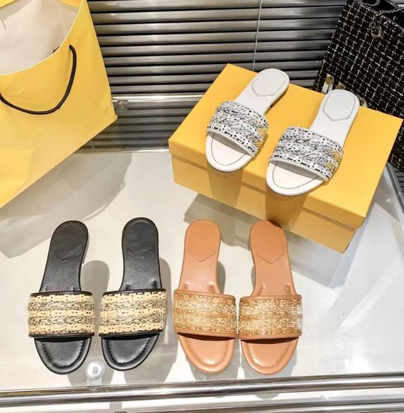 new style weave slippers summer flat bottom leisure sandal women women designer shoes luxury brand women flat sandbeach shoe slipper, Black
new style weave slippers summer flat bottom leisure sandal women women designer shoes luxury brand women flat sandbeach shoe slipper, Black