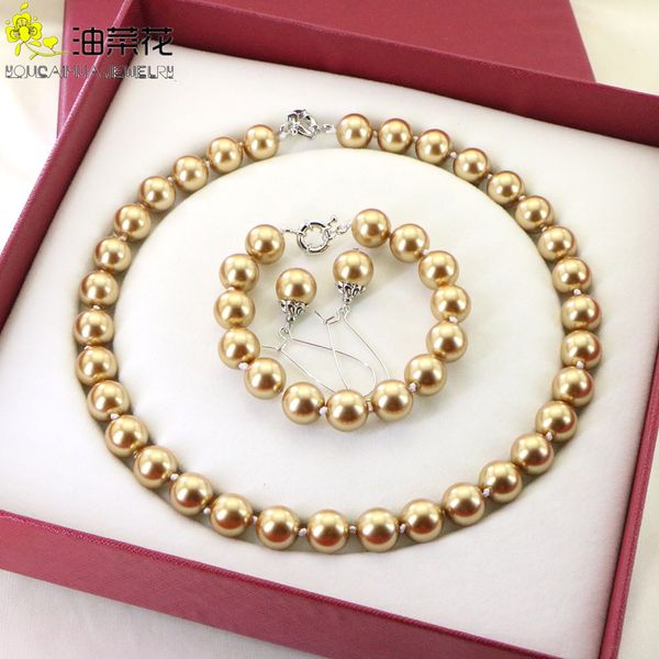 wedding jewelry sets christmas gift women girls 12mm goldcolor round shell pearl beads necklace bracelet earrings sets jewelry making design, Slivery;golden
wedding jewelry sets christmas gift women girls 12mm goldcolor round shell pearl beads necklace bracelet earrings sets jewelry making design, Slivery;golden