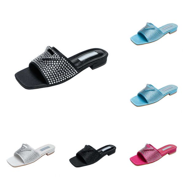 designer triangle buckle summer perfect quality womens sandal classic fashion solid color new lady slippers luxury leisure rhinestone diamon, Black
designer triangle buckle summer perfect quality womens sandal classic fashion solid color new lady slippers luxury leisure rhinestone diamon, Black